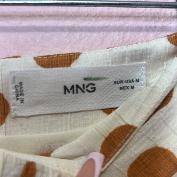 Mango Polka-Dot Pleated Skirt. Size M - Picture 5 of 11